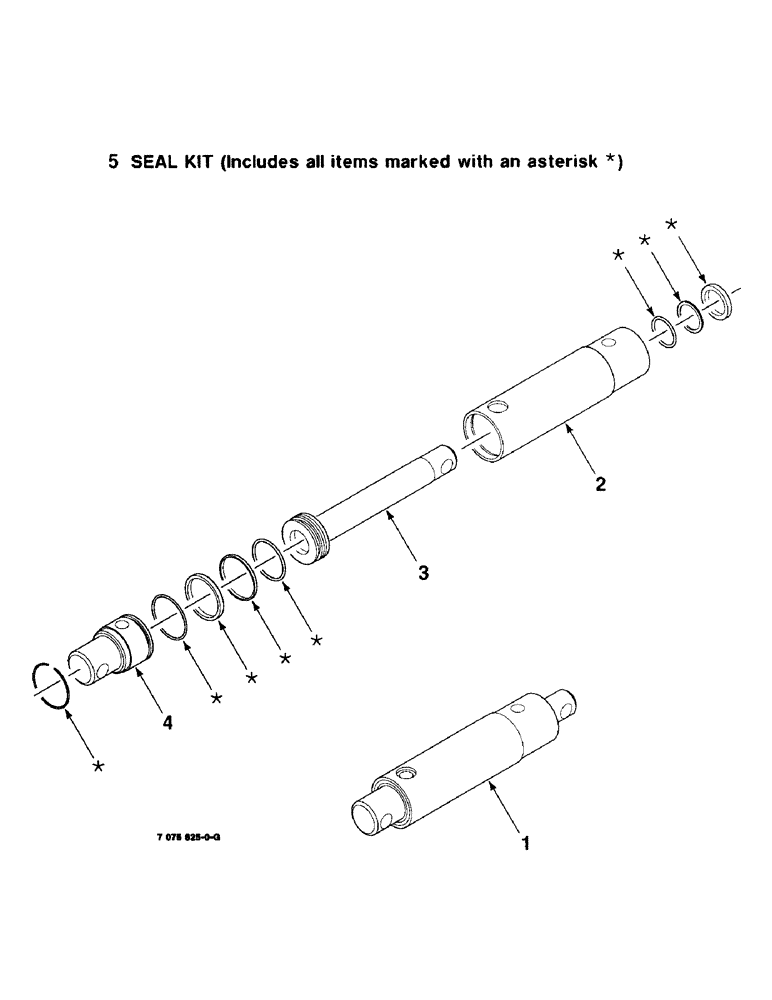 Схема запчастей Case IH 8850 - (08-38) - HYDRAULIC CYLINDER ASSEMBLY, TWO SPEED SHIFT, 7075625 HYDR CYLINDER COMPLETE, 2" BORE X 4" STROKE (08) - HYDRAULICS