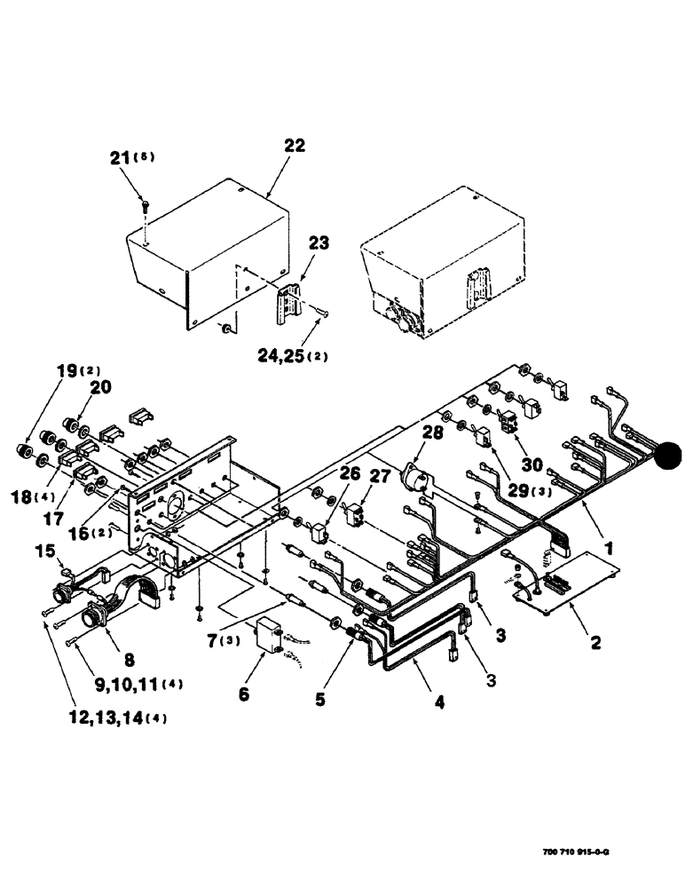 Схема запчастей Case IH 8460 - (4-12) - CONTROL BOX ASSEMBLY, ELECTRICAL, 700710915 CONTROL BOX COMPLETE (06) - ELECTRICAL
