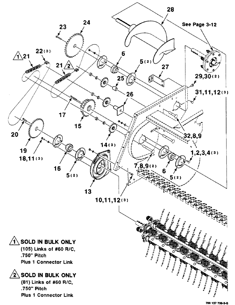 Схема запчастей Case IH 8585 - (3-10) - PICKUP ASSEMBLY, RIGHT Pickup