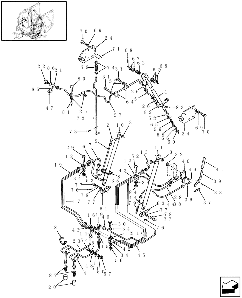 Схема запчастей Case IH RBX461 - (040) - HYDRAULICS (35) - HYDRAULIC SYSTEMS