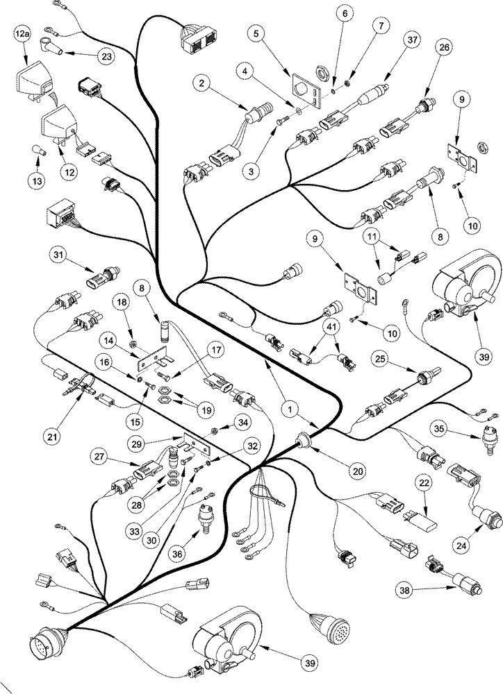 Схема запчастей Case IH 2555 - (04-11) - HARNESS - CENTER (06) - ELECTRICAL SYSTEMS