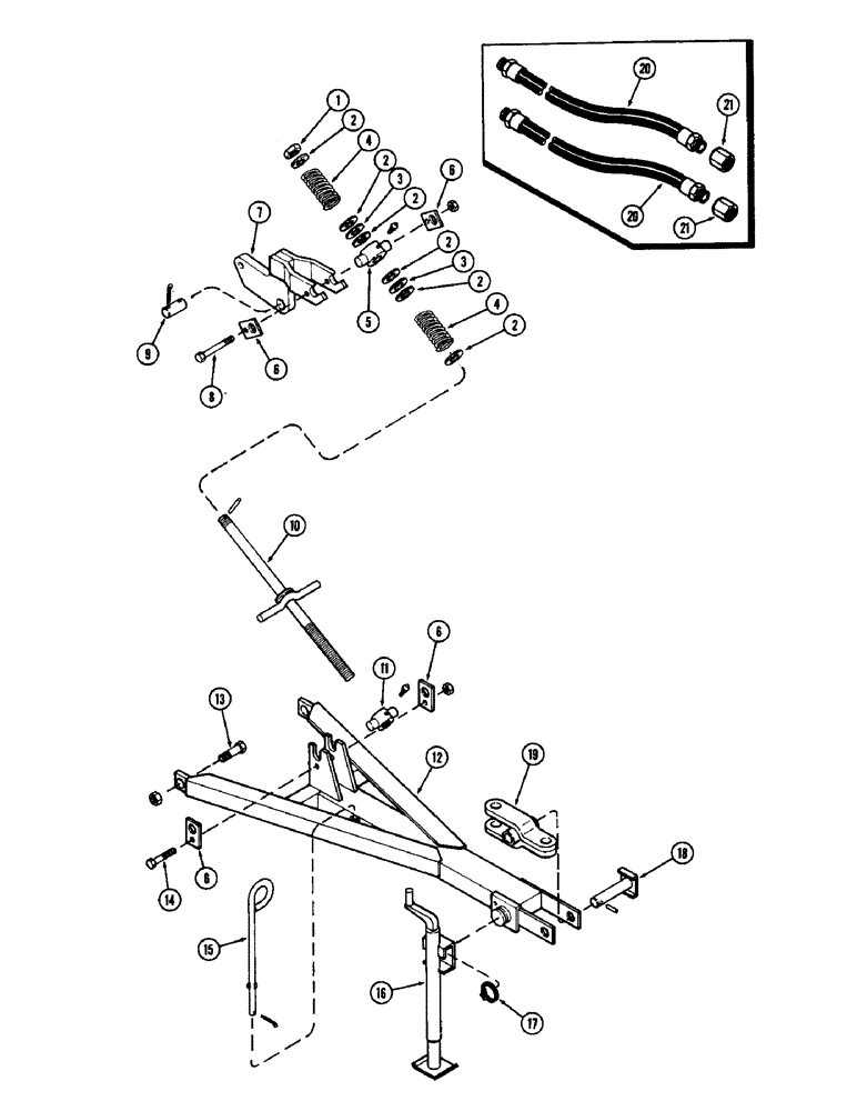 Схема запчастей Case IH F21H - (008) - HITCH, F21H 