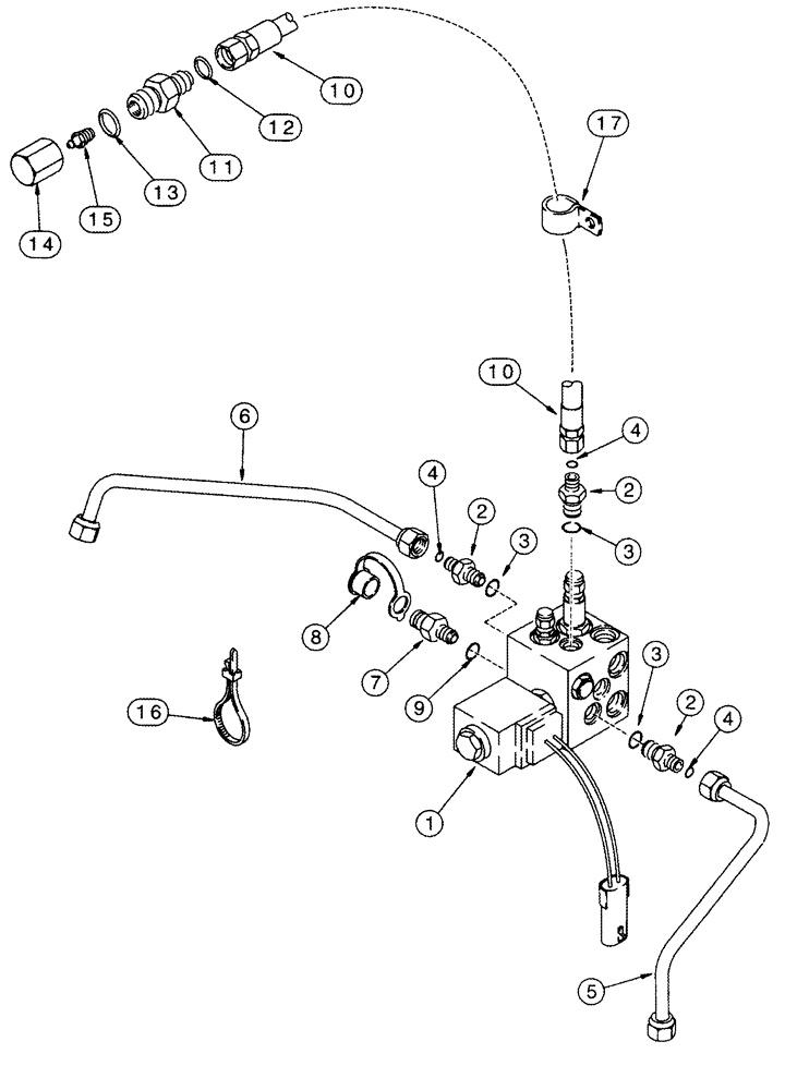 Схема запчастей Case IH 2555 - (07-05) - PARKING BRAKE AND TOW VALVE HYDRAULIC SYSTEM -JJC0157149 (5.1) - BRAKES