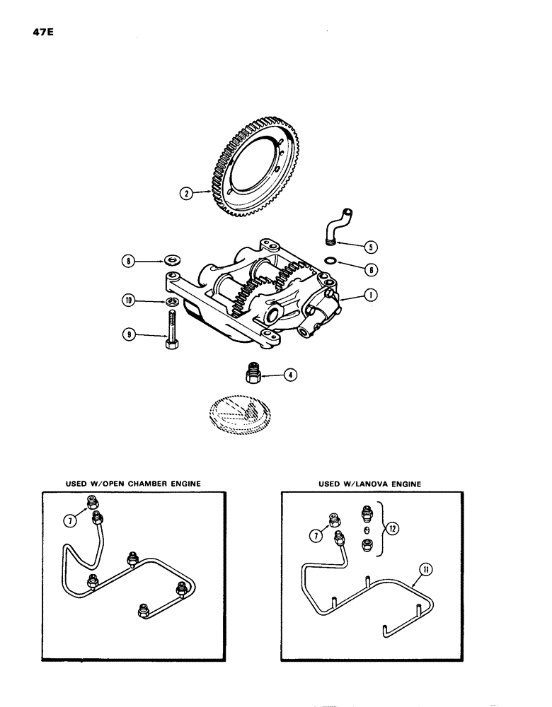Схема запчастей Case IH 770 - (047E) - BALANCER CONVERSION, (251B) SPARK IGNITION ENGINE, TO 2 GEAR BALANCER, CONVERT 3 GEAR BALANCER TO 2 (02) - ENGINE