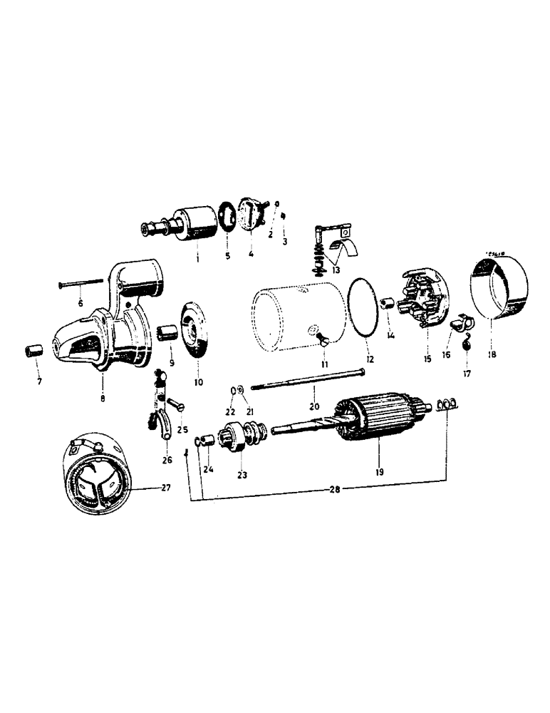 Схема запчастей Case IH 674 - (08-29) - STARTER MOTOR, BOSCH (06) - ELECTRICAL