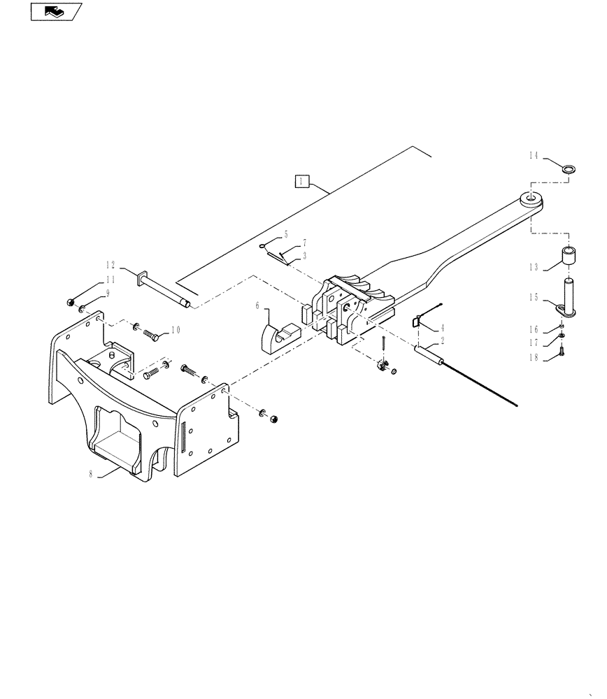 Схема запчастей Case IH QUADTRAC 500 - (37.100.05) - DRAWBAR - QUICK HITCH - SCRAPER (37) - HITCHES, DRAWBARS & IMPLEMENT COUPLINGS