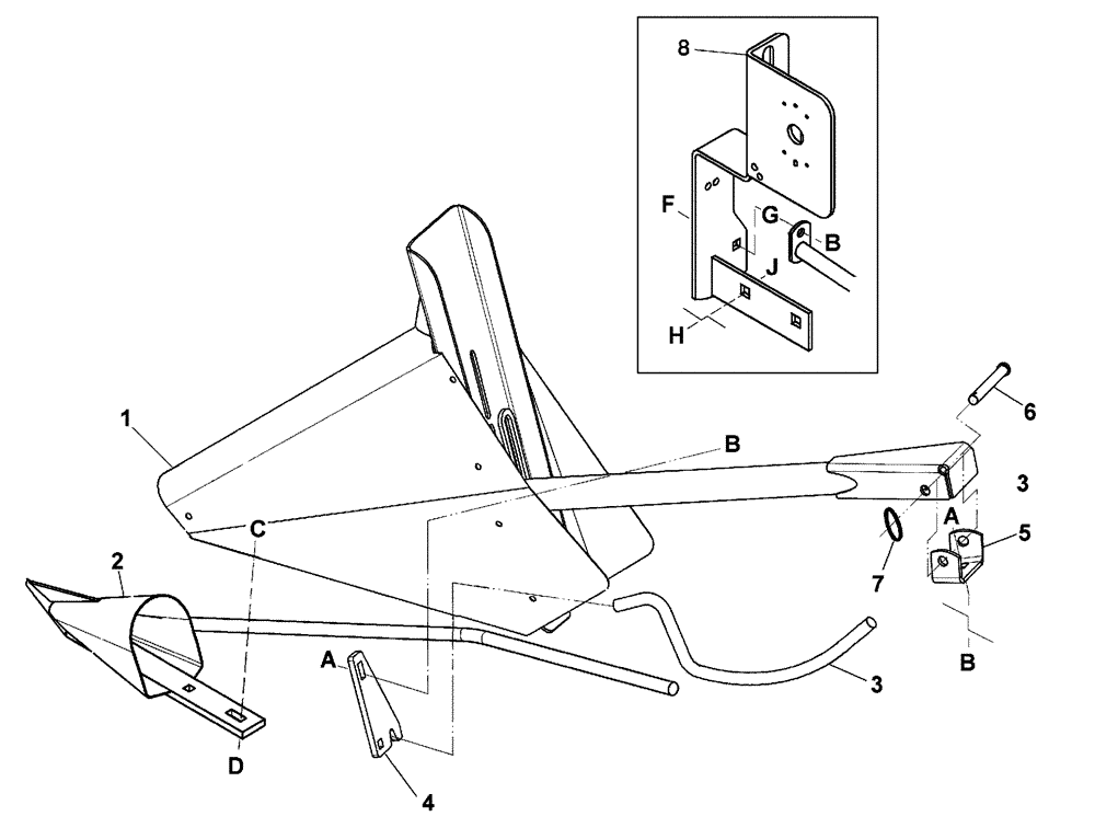 Схема запчастей Case IH 1052 - (09-37) - EUROPEAN HEADER UPGRADES FLOATING DIVIDERS (09) - CHASSIS