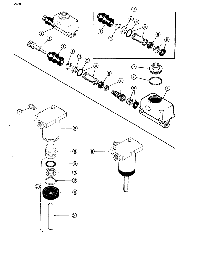 Схема запчастей Case IH 870 - (228) - A59534 MASTER BRAKE CYLINDER (07) - BRAKES
