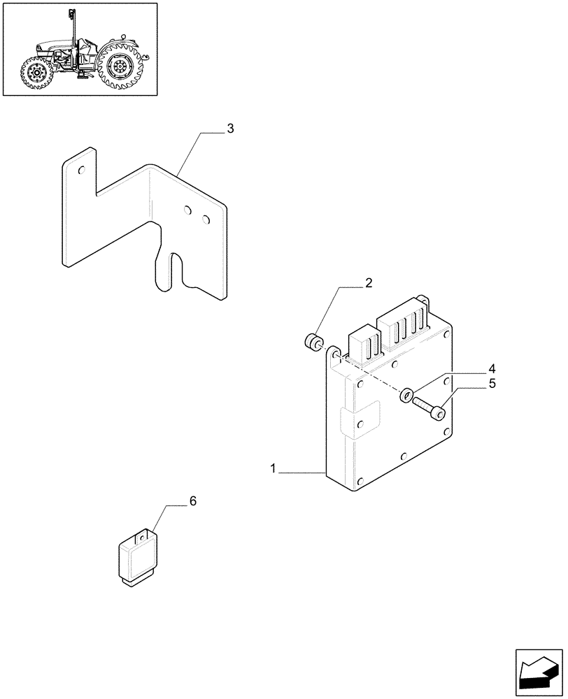 Схема запчастей Case IH JX1070C - (1.75.1/05) - (VAR.275-275/1) HI-LO FOR AIR CON. CAB - ELECTRONIC CONTROL UNIT (06) - ELECTRICAL SYSTEMS