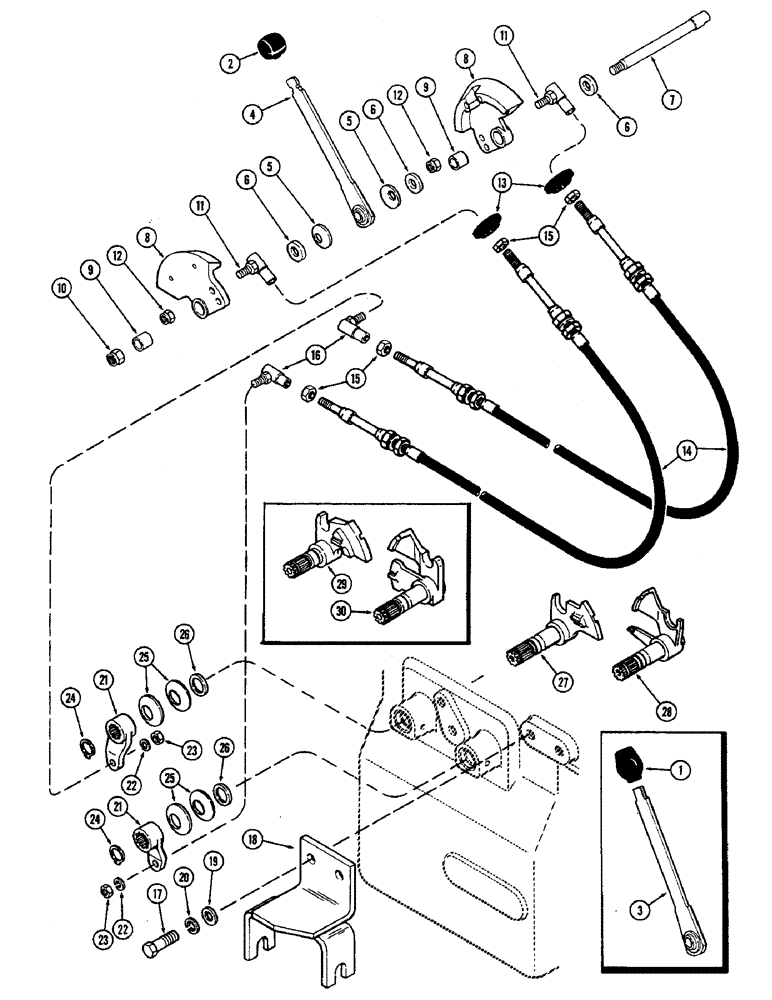 Схема запчастей Case IH 2470 - (206) - RANGE SHIFT LINKAGE (06) - POWER TRAIN