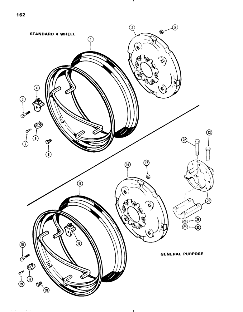 Схема запчастей Case IH 470 - (162) - 28" POWER ADJUSTED REAR WHEELS, STANDARD 4 WHEEL TRACTOR (06) - POWER TRAIN