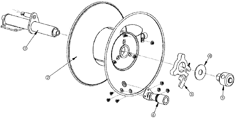 Схема запчастей Case IH 610 - (05-020) - PRESSURE WASHER, HOSE REEL Liquid Plumbing