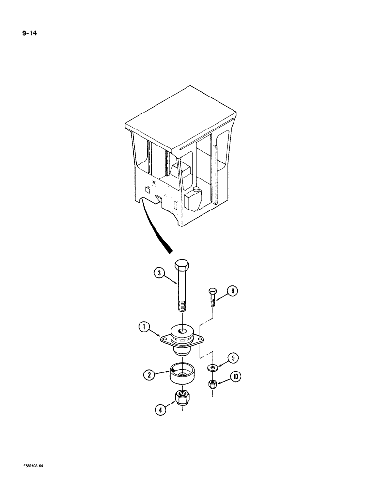 Схема запчастей Case IH 9190 - (9-14) - CAB MOUNTS (09) - CHASSIS/ATTACHMENTS
