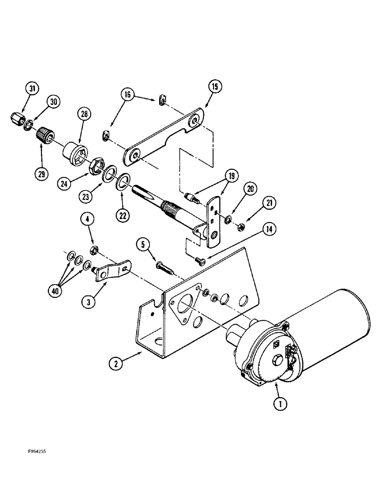 Схема запчастей Case IH 9330 - (4-058) - WIPER DRIVE ASSEMBLY, FRONT WINDOWS (04) - ELECTRICAL SYSTEMS