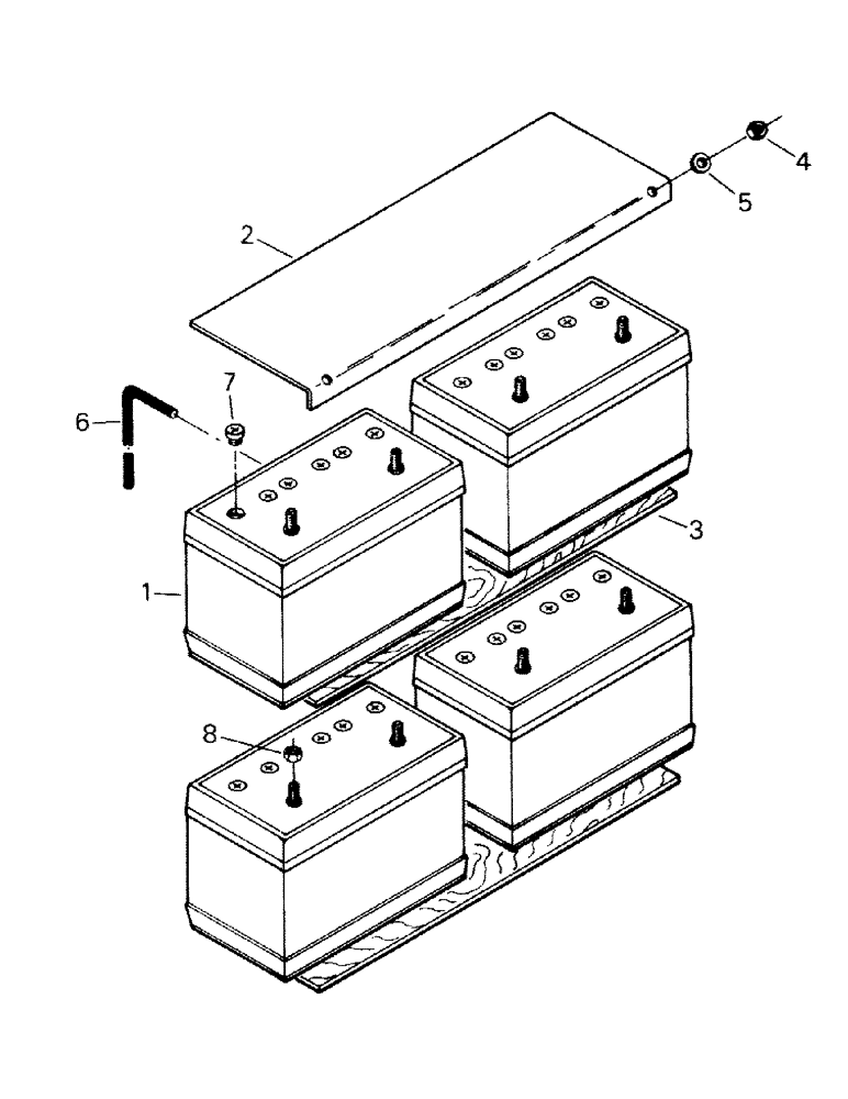 Схема запчастей Case IH ST450 - (06-03) - BATTERIES AND MOUNTING (12) - FRAME