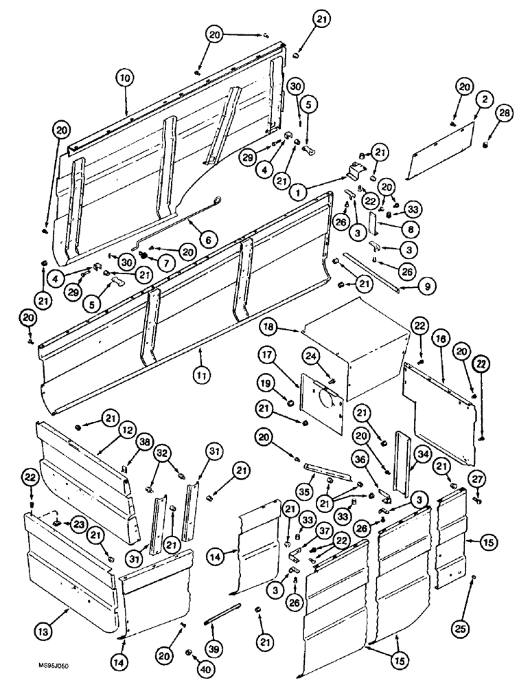 Схема запчастей Case IH 1688 - (9H-22) - SHIELDS, SUPPORTS AND TRIM (12) - CHASSIS