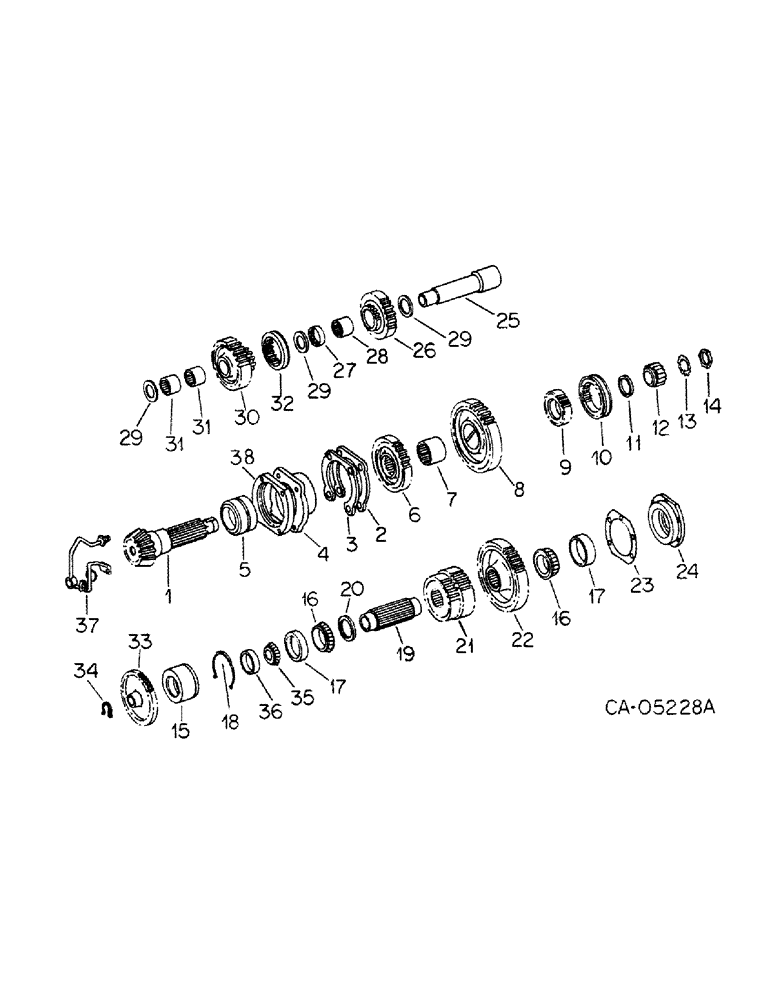 Схема запчастей Case IH 886 - (07-11) - DRIVE TRAIN, RANGE TRANSMISSION, IN REAR FRAME (04) - Drive Train