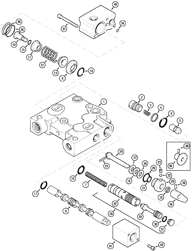 Схема запчастей Case IH MX120 - (08-28) - REMOTE VALVE ASSEMBLY (08) - HYDRAULICS