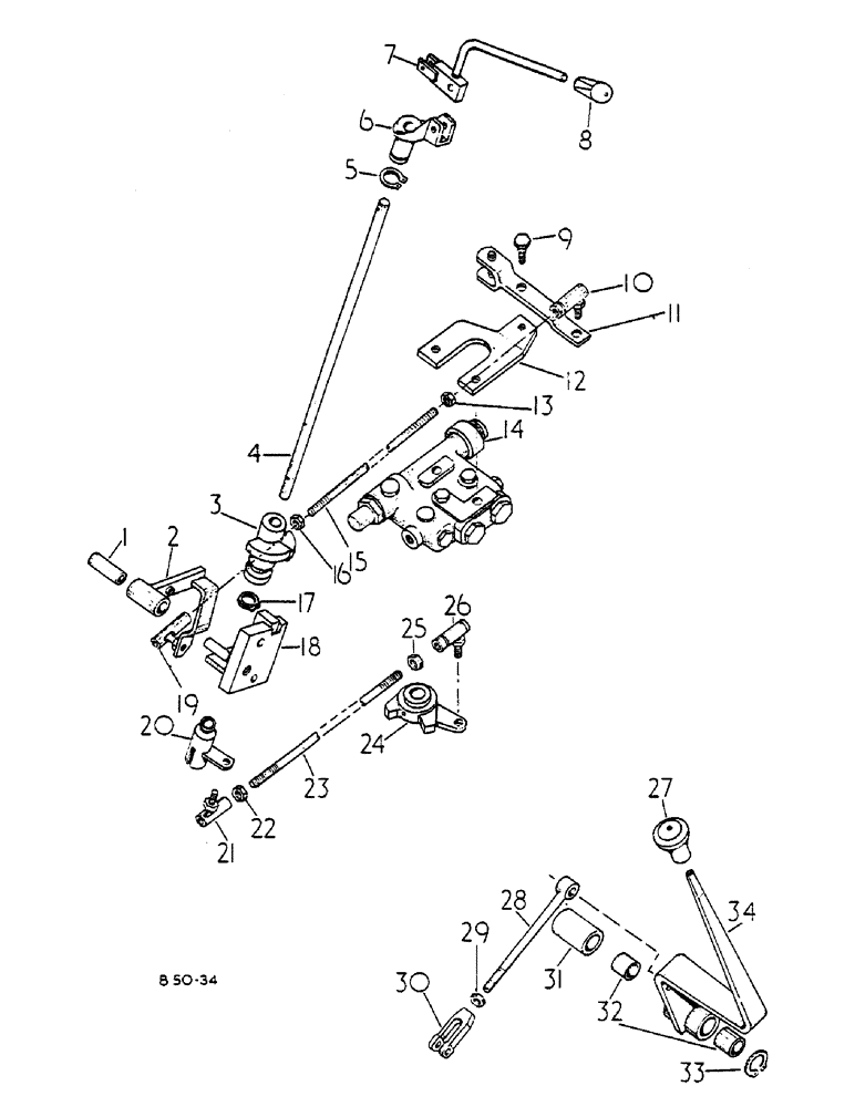 Схема запчастей Case IH 268 - (07-112) - TRANSMISSION CONTROLS, HYDROSTATIC DRIVE, HAND SPEED CONTROL (04) - Drive Train