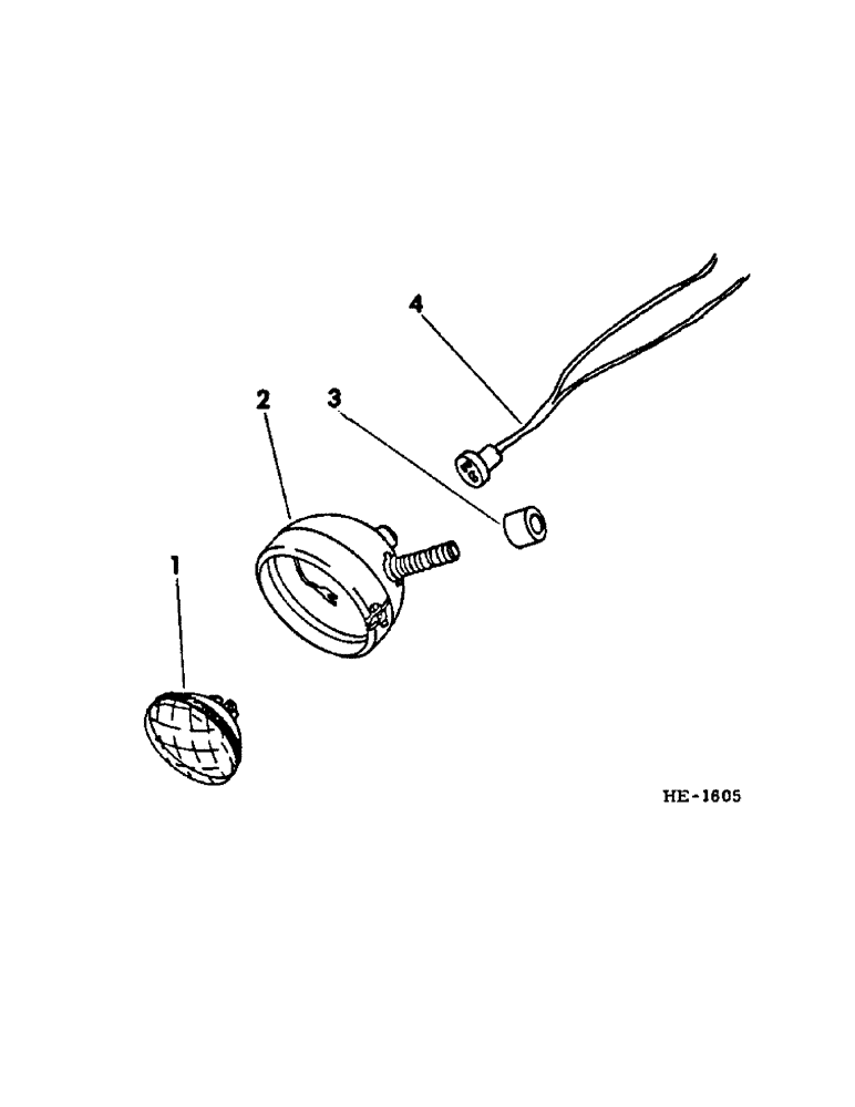 Схема запчастей Case IH 275 - (G-36[A]) - ELECTRICAL SYSTEM, HEADLIGHT, SERVICE, METAL MOULDING TYPE (06) - ELECTRICAL SYSTEMS