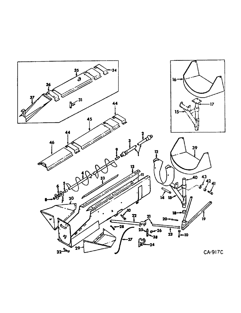 Схема запчастей Case IH 950 - (C-35) - SWINGING AUGER DRAG FEEDER ATTACHMENT 