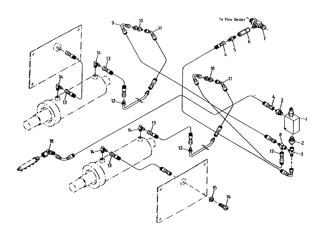Схема запчастей Case IH 7700 - (B06-45) - HYDRAULIC CIRCUIT (TRACK ADJUSTER 7700) Hydraulic Components & Circuits