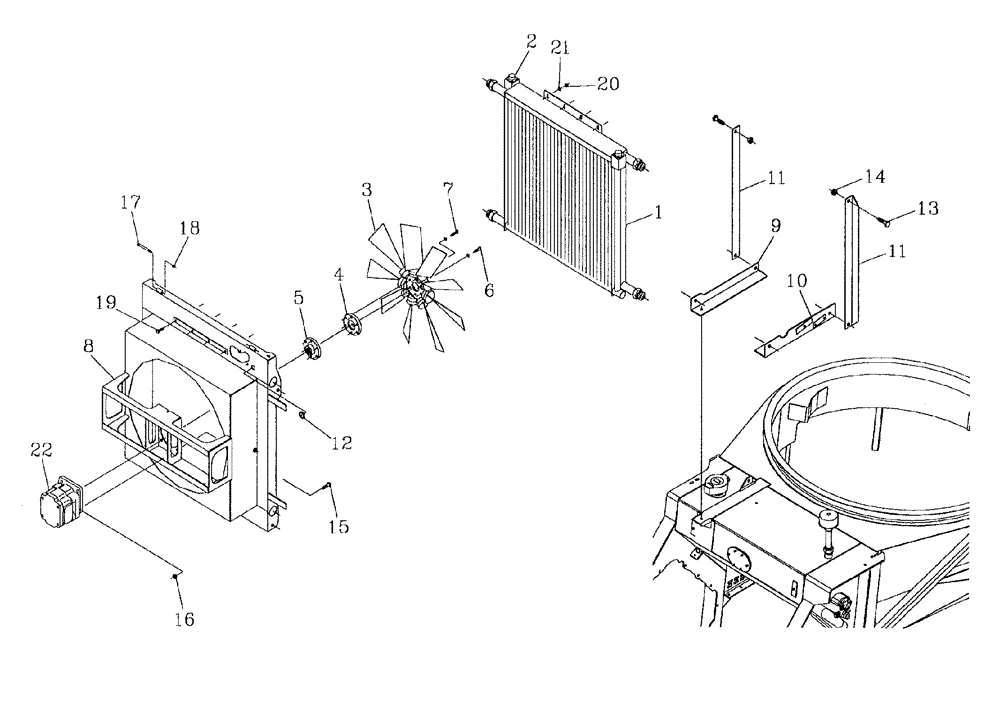 Схема запчастей Case IH 7700 - (C02[12]) - REMOTE OIL COOLER Engine & Engine Attachments