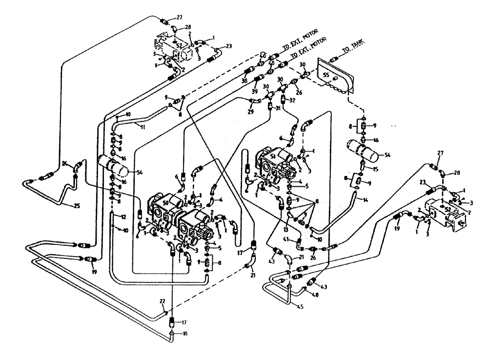 Схема запчастей Case IH 7700 - (B06-90) - HYDRAULIC CIRCUIT (TANDEM TRANSMISSION 7700), (L10 PRIMARY Hydraulic Components & Circuits