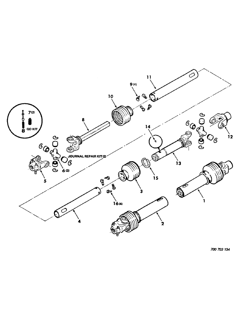 Схема запчастей Case IH 8550 - (12A) - IMPLEMENT DRIVELINE ASSEMBLY, PLASTIC SHIELDS (31) - IMPLEMENT POWER TAKE OFF