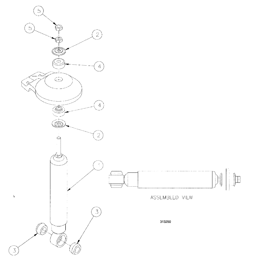Схема запчастей Case IH SPX3200 - (06-020) - SHOCK ASSEMBLY, SUSPENSION (48) - TRACKS & TRACK SUSPENSION