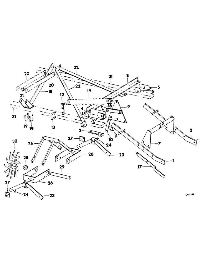 Схема запчастей Case IH 224 - (B-6) - SIX-ROW CONVERSION PACKAGE, FOR 18 IN. AND 21 IN. WHEELS 