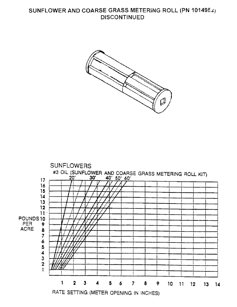 Схема запчастей Case IH 2400 - (D37) - SUNFLOWER AND COARSE GRASS METERING ROLL, PN 1014952, DICONTINUED 