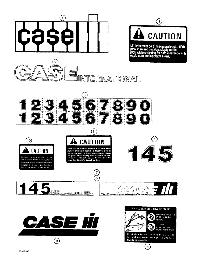 Схема запчастей Case IH 145 - (09-14) - DECALS, CASE IH (09) - CHASSIS/ATTACHMENTS