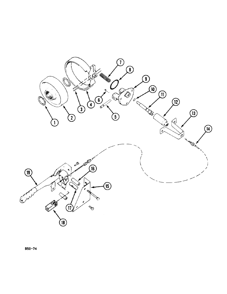 Схема запчастей Case IH 248 - (7-612) - PARK LOCK (07) - BRAKES