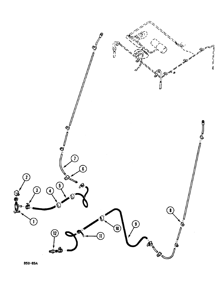 Схема запчастей Case IH 248 - (9-906) - HEATER FEED AND RETURN PIPES, ROOF HEATER - "SEKURA" (09) - CHASSIS