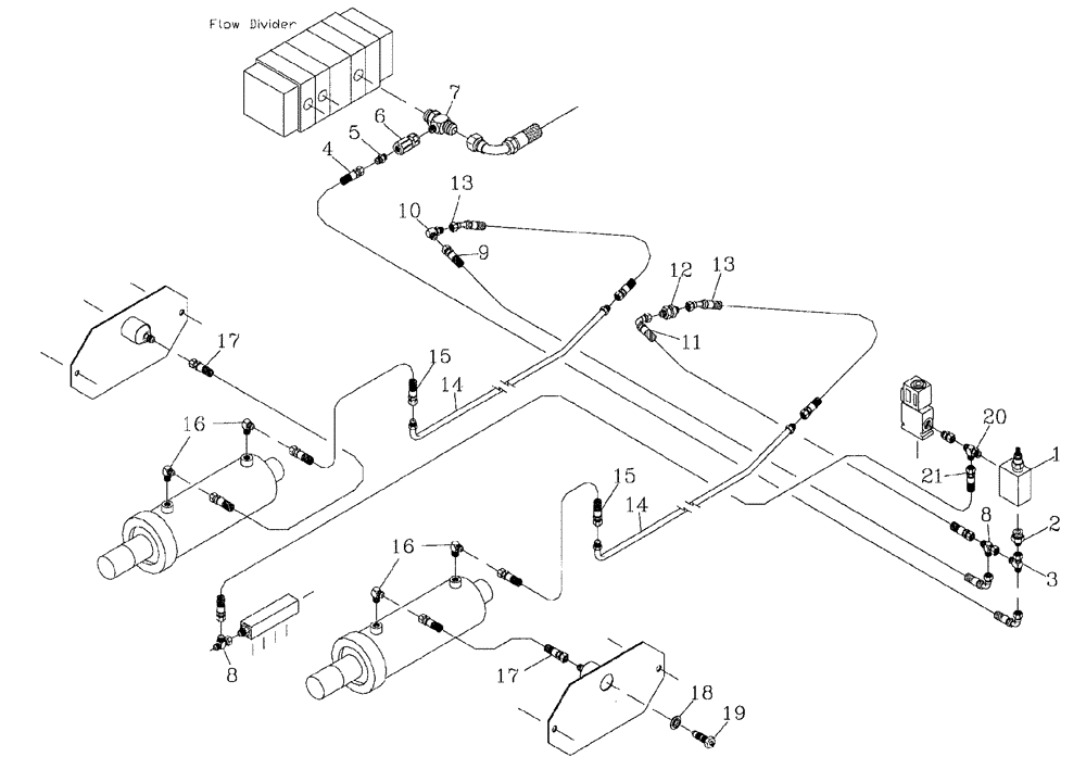Схема запчастей Case IH 7700 - (B12[05]) - HYDRAULIC CIRCUIT,  TRACK ADJUSTER 7700 Hydraulic Components & Circuits