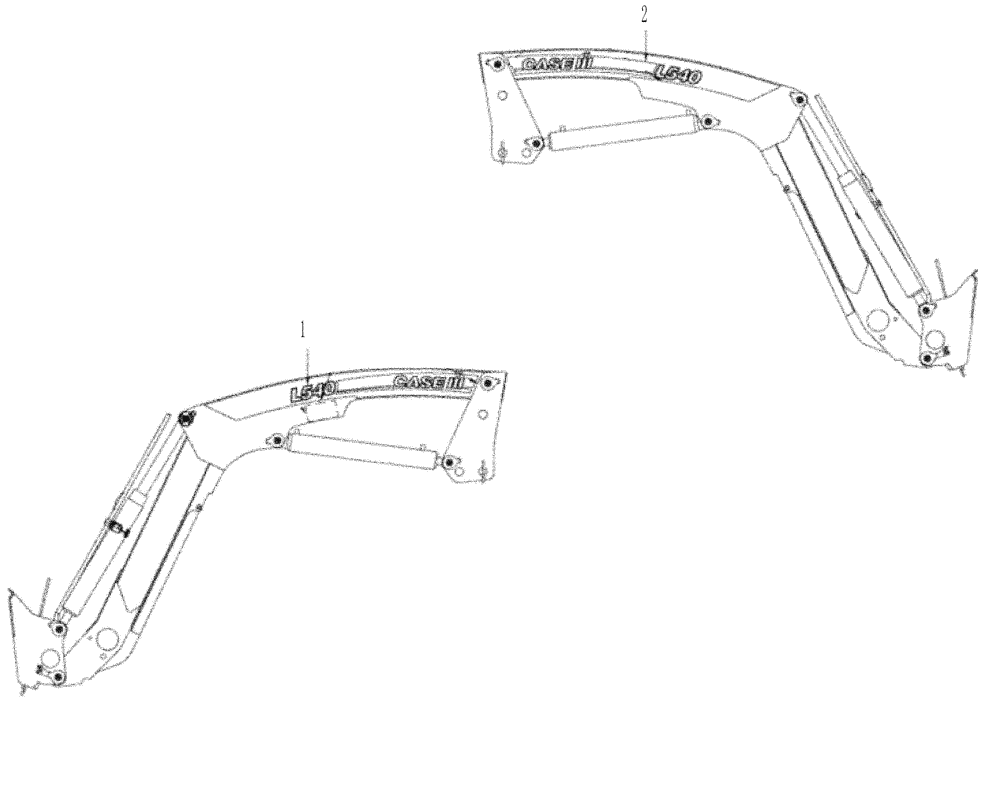 Схема запчастей Case IH L540 - (90.108.AB[02]) - DECALS, L540 (90) - PLATFORM, CAB, BODYWORK AND DECALS