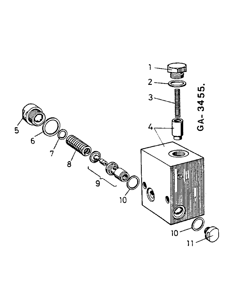 Схема запчастей Case IH 844S - (10-66) - MOUNTING BLOCK (07) - HYDRAULICS