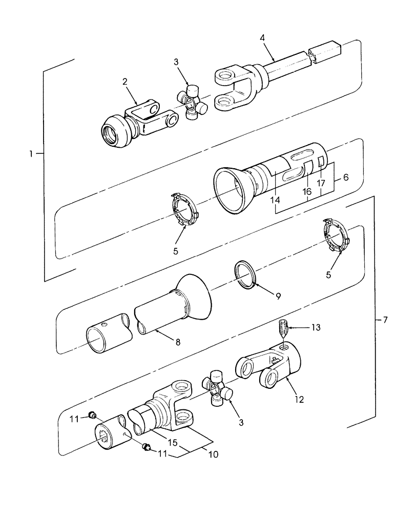 Схема запчастей Case IH SBX540 - (016) - POWER TAKE OFF, FRONT, SBX530, SBX540 (31) - IMPLEMENT POWER TAKE OFF