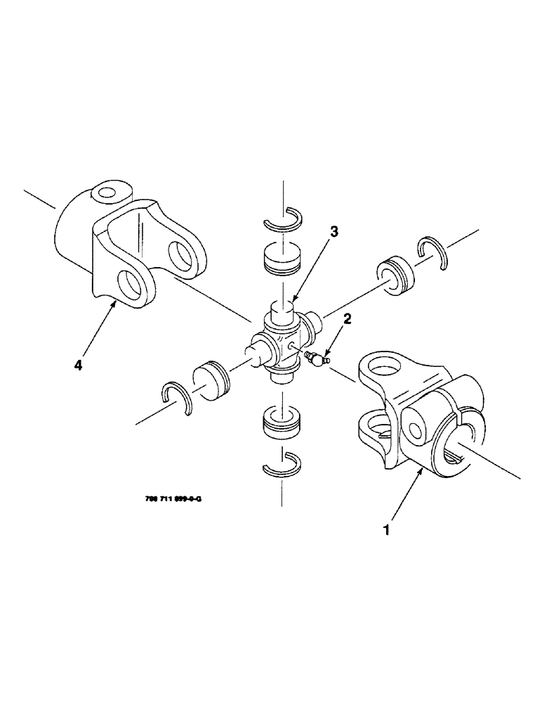 Схема запчастей Case IH 8830 - (9-086) - U-JOINT ASSEMBLY, 700711899 U-JOINT ASSEMBLY COMPLETE (58) - ATTACHMENTS/HEADERS