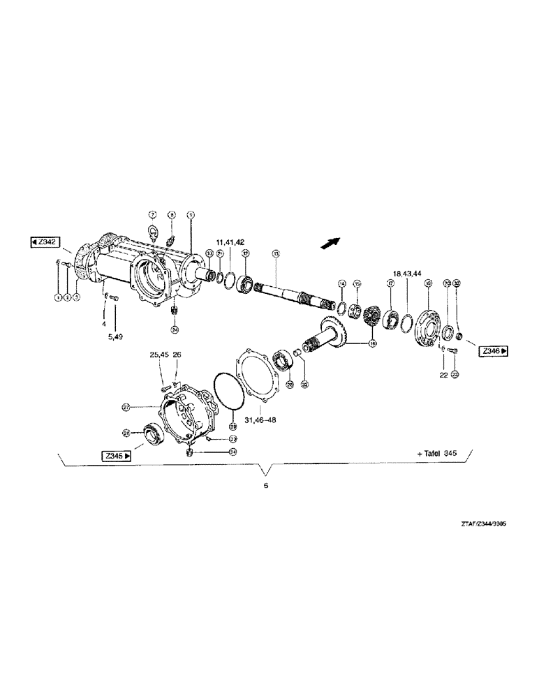 Схема запчастей Case IH 8790 - (266) - DRIVING SHAFT, GEARBOX RIGHT ANGLE GEAR DRIVE (14) - MAIN GEARBOX & DRIVE