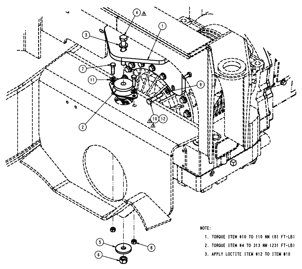 Схема запчастей Case IH FLX3510 - (03-008) - TRANSMISSION MOUNTING (03) - TRANSMISSION