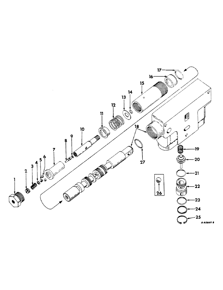 Схема запчастей Case IH 606 - (151) - HYDRAULIC SYSTEM, HYDRAULIC CONTROL VALVE, WITH 1-INCH SPOOL (07) - HYDRAULIC SYSTEM