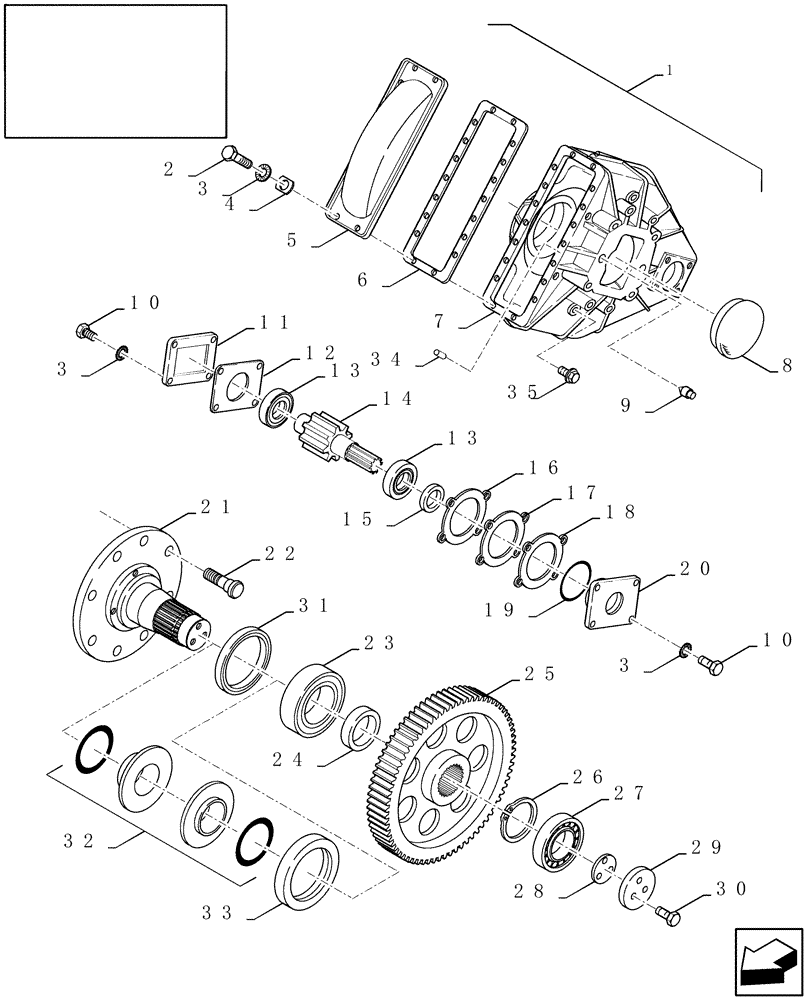 Схема запчастей Case IH 9010 - (25.310.03[01]) - FINAL DRIVE, STANDARD (25) - FRONT AXLE SYSTEM