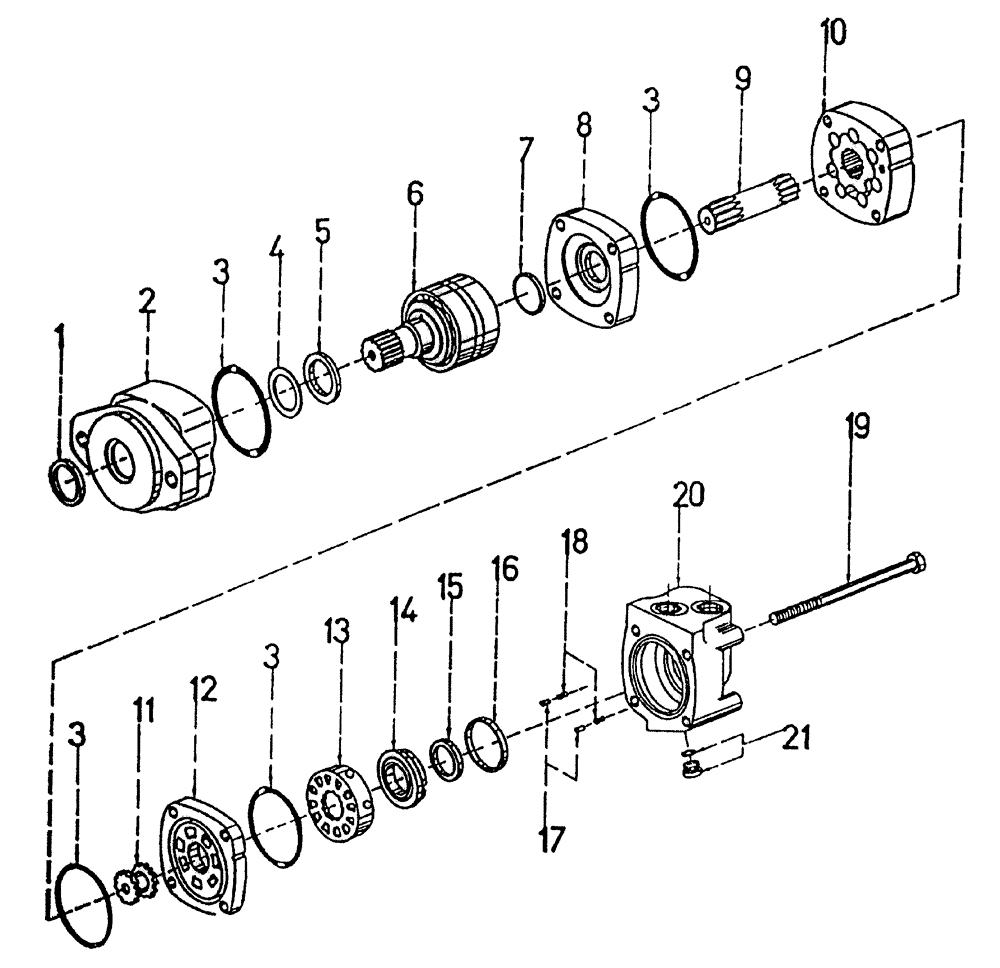 Схема запчастей Case IH 7700 - (B02[00A]) - HYDRAULIC MOTOR 2000 CHAR-LYNN: 14.9 CU. IN. Hydraulic Components & Circuits