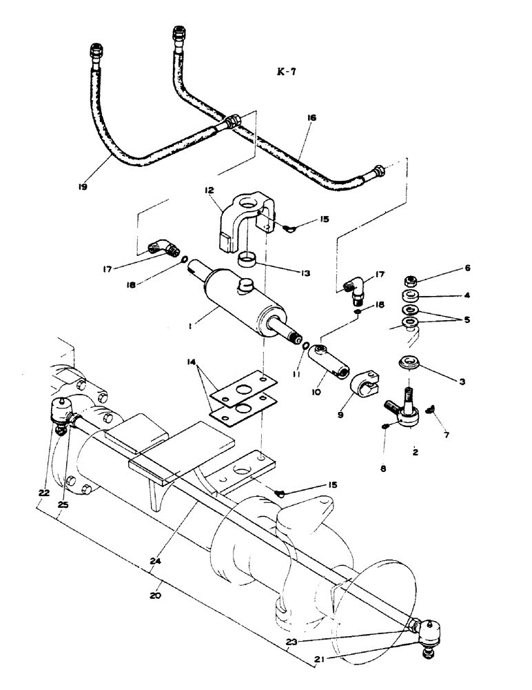 Схема запчастей Case IH 784 - (10-24) - HYDRAULICS, POWER STEERING, ALL WHEEL DRIVE, KIMCO (07) - HYDRAULICS