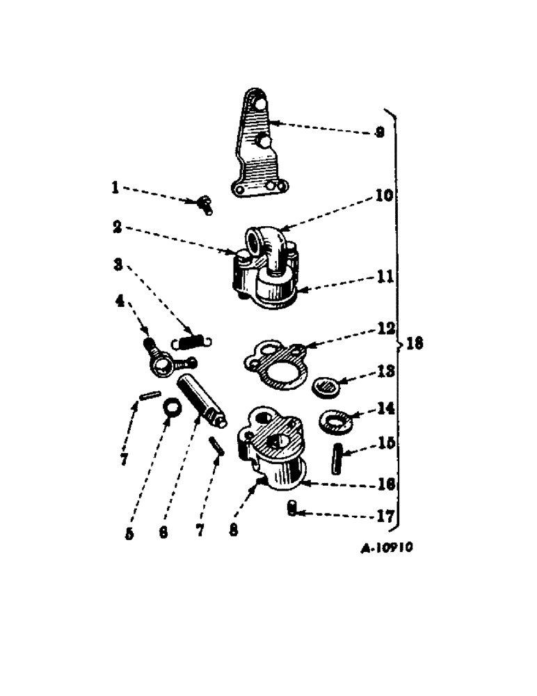 Схема запчастей Case IH FARMALL A - (144) - ATTACHMENTS, PNEUMATIC "LIFT-ALL" CONTROL VALVE HOUSING Attachments
