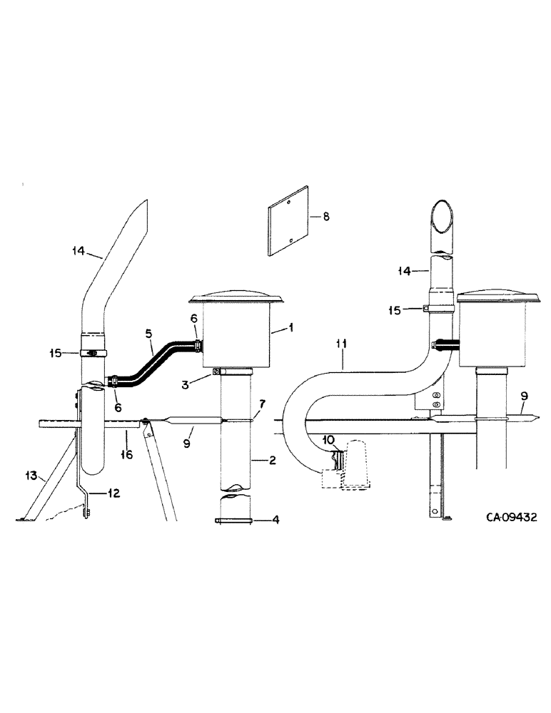 Схема запчастей Case IH 1460 - (12-05) - POWER, ASPIRATED PRE-CLEANER PRE-SCREENER, S/N 1501 AND ABOVE FOR FACTORY INSTALLED ASPIRATOR ATTACH Power