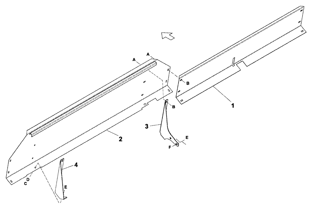 Схема запчастей Case IH 1052 - (09-40) - EUROPEAN HEADER UPGRADES REAR SHIELDING, UPPER CROSS AUGER BSN CCC0011569 (09) - CHASSIS