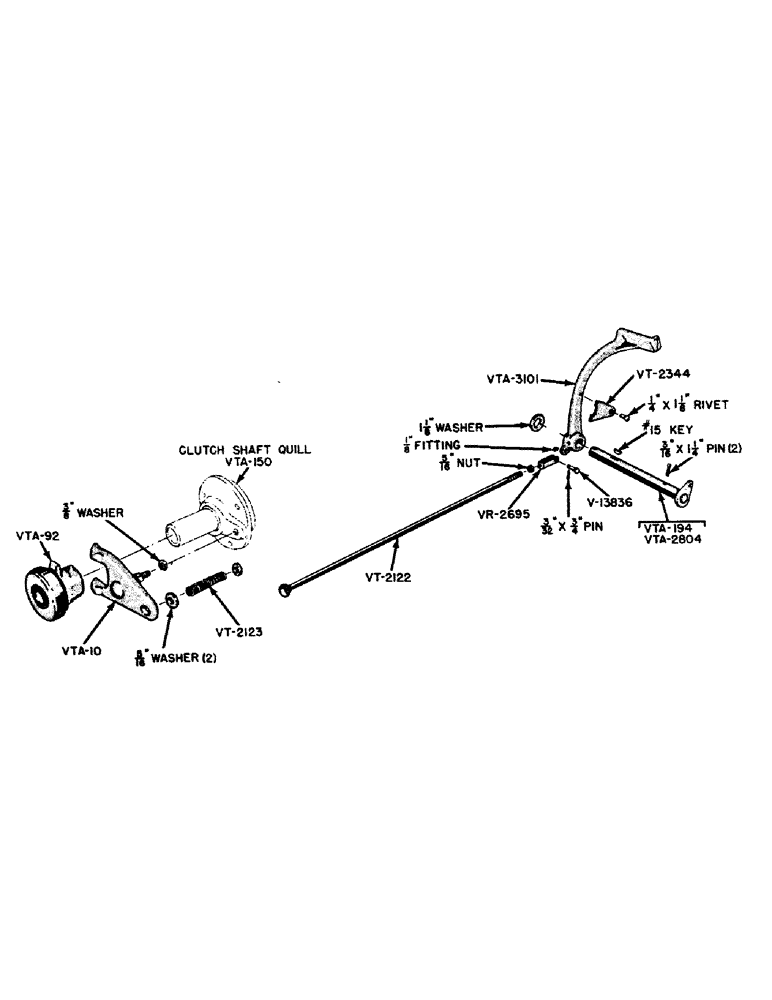 Схема запчастей Case IH VAI-SERIES - (064) - CLUTCH ACTUATING PARTS (06) - POWER TRAIN